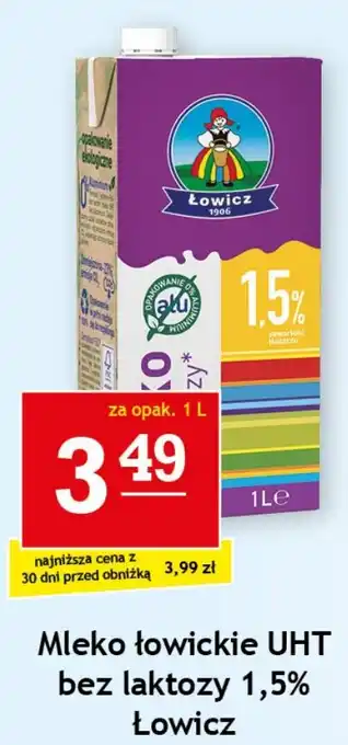 Gram Market Mleko łowickie UHT bez laktozy 1,5% Łowicz 1l oferta
