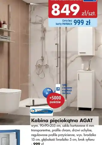 Mrówka Kabina pięciokątna AGAT wym. 90x90x205 cm oferta