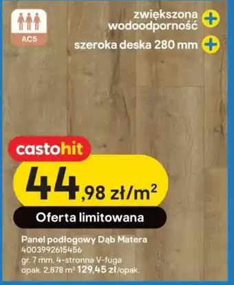 Castorama Panel podłogowy Dąb Mater 7mm oferta