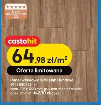 Castorama Panel winylowy SPC Dąb Hundred oferta