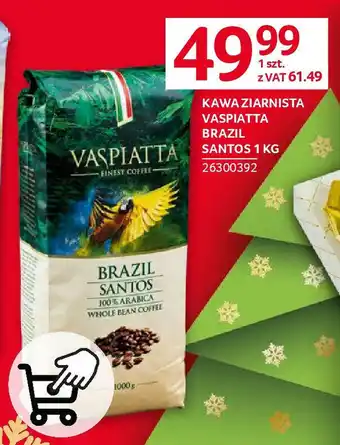 Selgros KAWA ZIARNISTA VASPIATTA BRAZIL SANTOS 1kg oferta