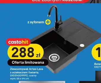 Zlewozmywak Arteo Lava z ociekaczem i baterią
