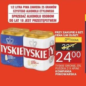 Wafelek Tyskie piwo bezalkoholowe 2 l (4 x 0,5 l) oferta