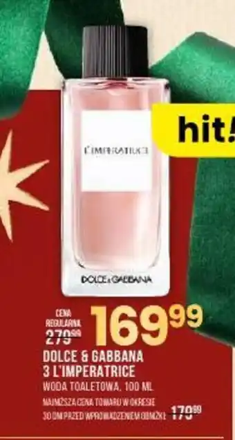 Drogerie Natura DOLCE & GABBANA 3 L'IMPERATRICE WODA TOALETOWA. 100 ML oferta