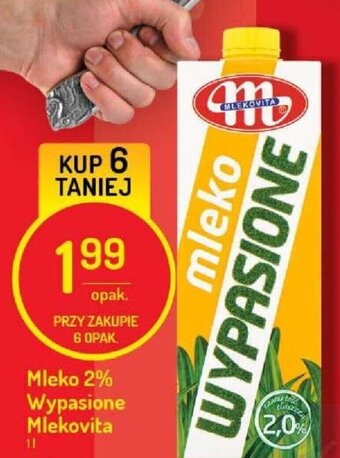Delikatesy Centrum Mleko 2% Wypasione Mlekovita 1l oferta