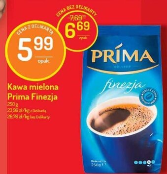 Delikatesy Centrum Kawa mielona Prima Finezja 250g oferta