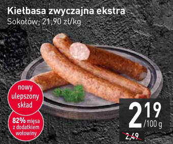 Stokrotka Market Kiełbasa zwyczajna ekstra Sokołów 100g oferta