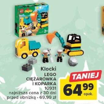 Carrefour Klocki LEGO CIĘŻARÓWKA I KOPARKA oferta
