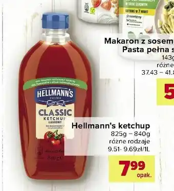 Carrefour Hellmann's ketchup 825-840g oferta