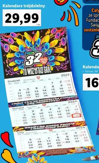 Lidl Kalendarz trójdzielny oferta