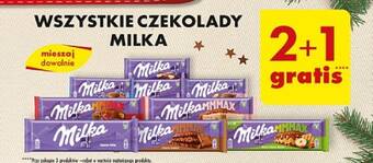 Biedronka WSZYSTKIE CZEKOLADY MILKA oferta