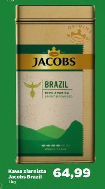Netto Kawa ziarnista Jacobs Brazil 1kg oferta