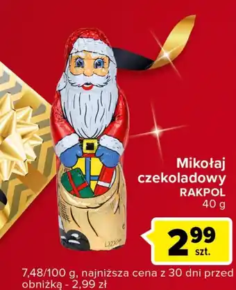 Globi Mikołaj z czekolady rakpol oferta
