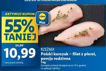 Lidl RZEŹNIK Polski kurczak filet z piersi 1kg oferta