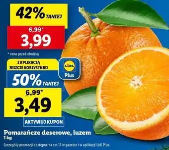 Lidl Pomarańcze deserowe 1kg oferta