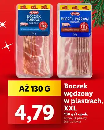 Lidl Boczek wędzony w plastrach XXL 130 g oferta