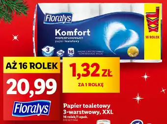 Lidl Papier toaletowy 3-warstwowy XXL 16 rolek oferta