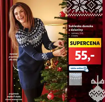 Lidl Sukienka damska z dzianiny oferta