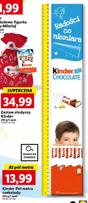 Lidl Kinder Pół metra czekolady 300g oferta