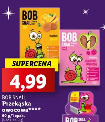 Lidl BOB SNAIL Przekąska owocowa 60g oferta