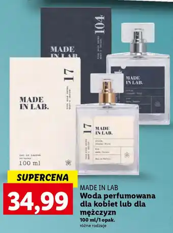 Lidl MADE IN LAB Woda perfumowana dla kobiet lub dla mężczyzn 100 ml oferta