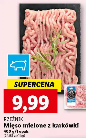 Lidl RZEŹNIK Mięso mielone z karkówki 400 g oferta