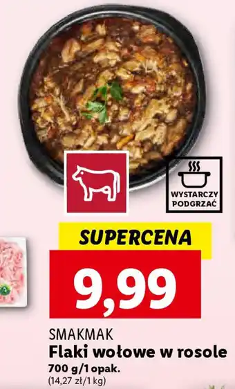 Lidl SMAKMAK Flaki wołowe w rosole 700 g oferta
