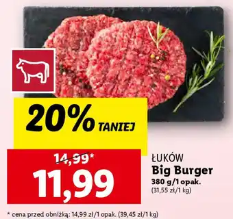 Lidl ŁUKÓW Big Burger 380 g oferta
