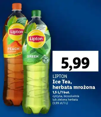 Lidl LIPTON Ice Tea, herbata mrożona 1,5l oferta