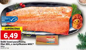 Lidl Dziki łosoś pacyficzny, filet XXL, z certyfikatem MSC 100 g oferta