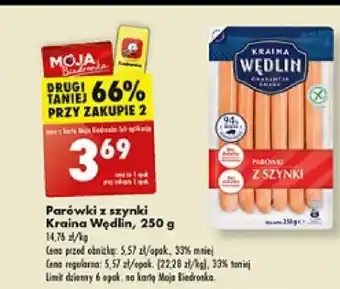 Biedronka Parówki z szynki Kraina Wędlin, 250 g oferta