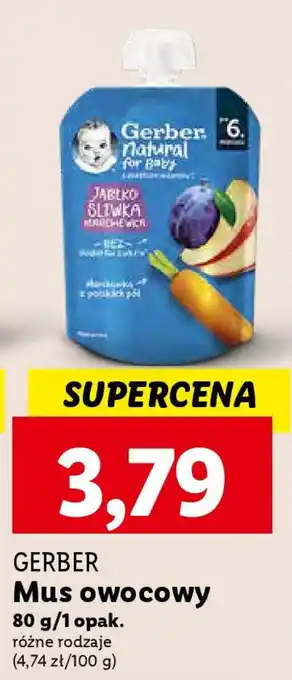 Lidl GERBER Mus owocowy 80 g oferta