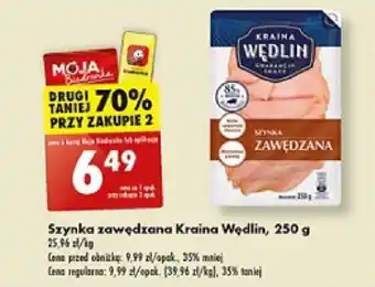 Biedronka Szynka zawędzana Kraina Wędlin 250 g oferta