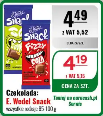 Eurocash Czekolada: E. Wedel Snack 85-100 g oferta