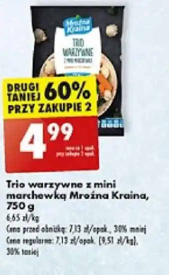 Biedronka Trio warzywne z mini marchewką Mroźna Kraina 750 g oferta