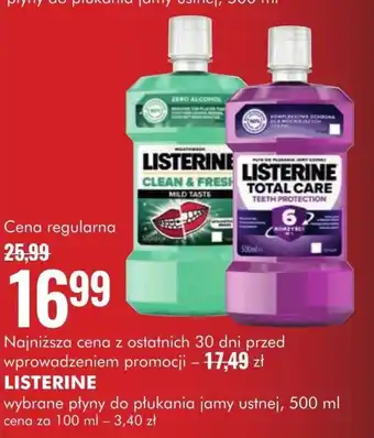 Płyn do płukania jamy ustnej listerine