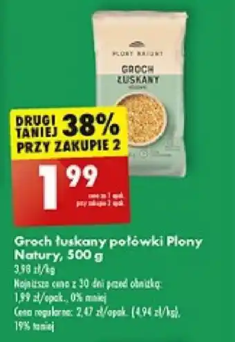Biedronka Groch tuskany połówki Plony Natury, 500 g oferta