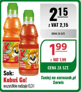 Eurocash Sok: Kubuś Go! 0,3 l oferta