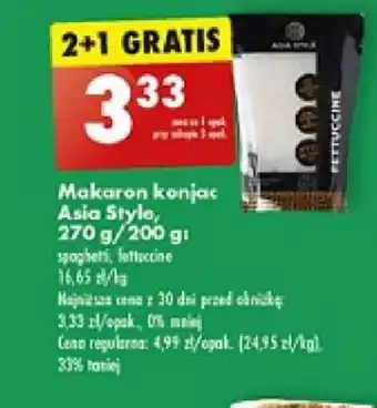Biedronka Makaron konjac Asia Style, 270 g/200 g oferta
