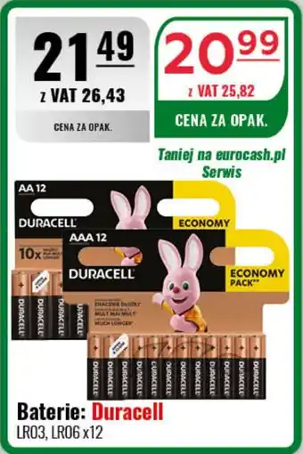 Eurocash Baterie: Duracell 12 szt. oferta