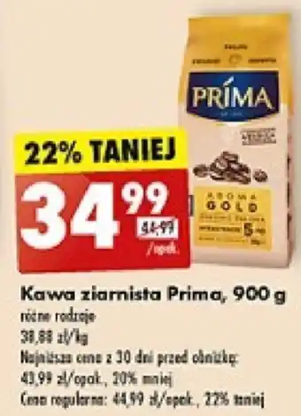 Biedronka Kawa ziarnista Prima, 900 g oferta