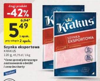 Intermarche Szynka eksportowa KRAKUS 120 g oferta