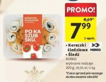 Intermarche Koreczki śledziowe / Śledź MIRKO 200 g oferta