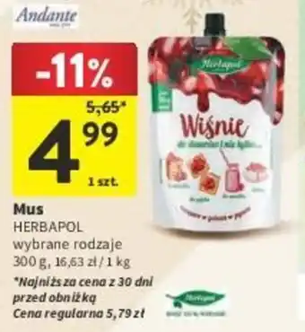 Intermarche Mus HERBAPOL 300 g oferta