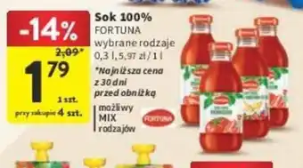 Intermarche Sok 100% FORTUNA 0,3l oferta