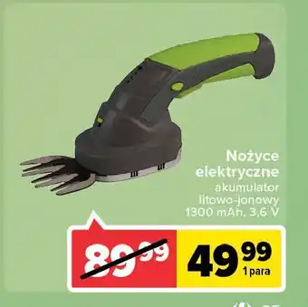 Carrefour Nożyce elektryczne 3.6 v 1 SZT oferta