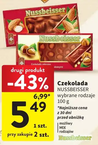 Intermarche Czekolada NUSSBEISSER 100g oferta