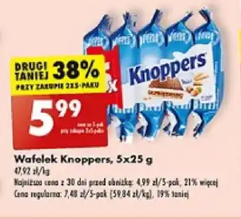 Biedronka Wafelek Knoppers 5x25g oferta
