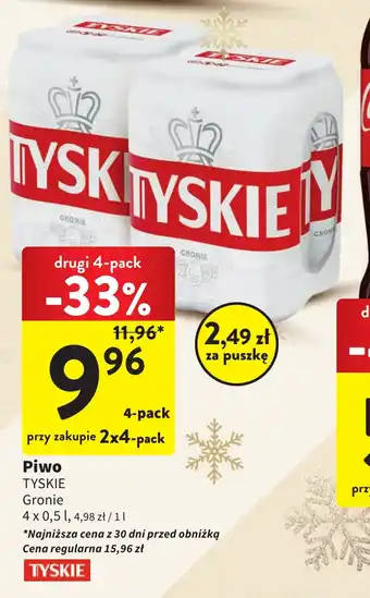 Intermarche Piwo TYSKIE 4x0,5l oferta