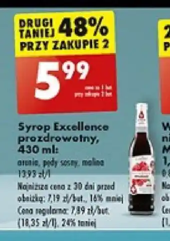 Biedronka Syrop Excellence prozdrowotny, 430 ml oferta